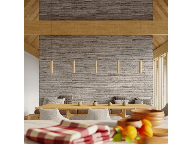 Lino natúr tölgy függőlámpa