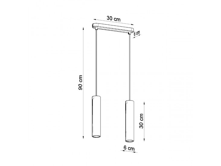 Lino 2 natúr tölgy függőlámpa