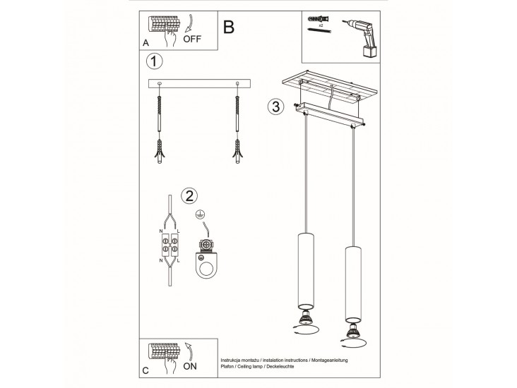 Lino 2 natúr tölgy függőlámpa