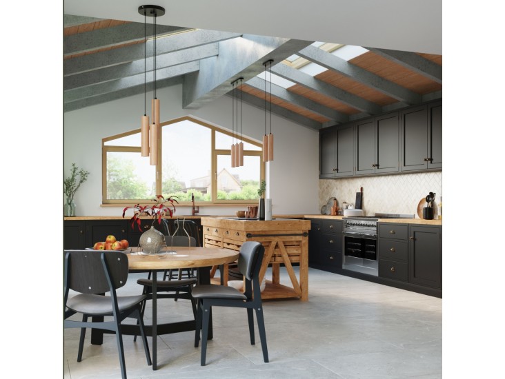 Lino 2 natúr tölgy függőlámpa