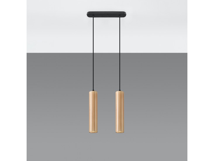 Lino 2 natúr tölgy függőlámpa