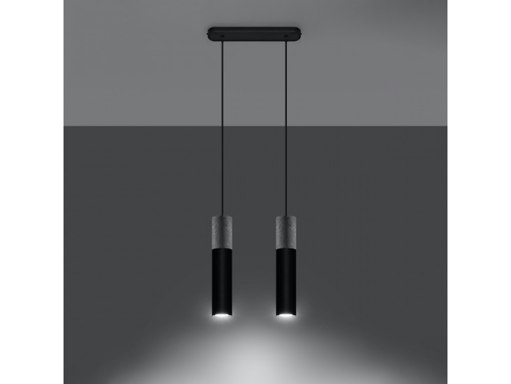 Borgio 2 fekete függőlámpa