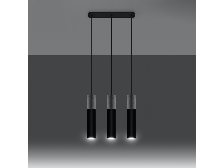 Borgio 3L fekete függőlámpa