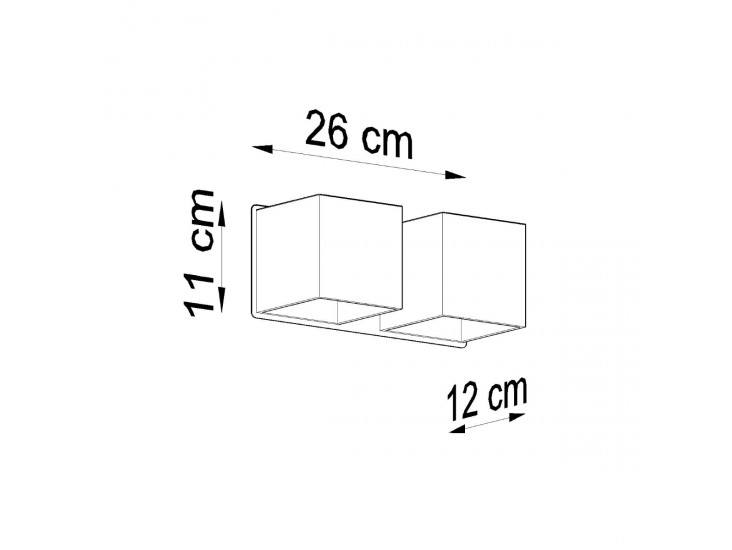 Quad 2 fehér fali lámpa