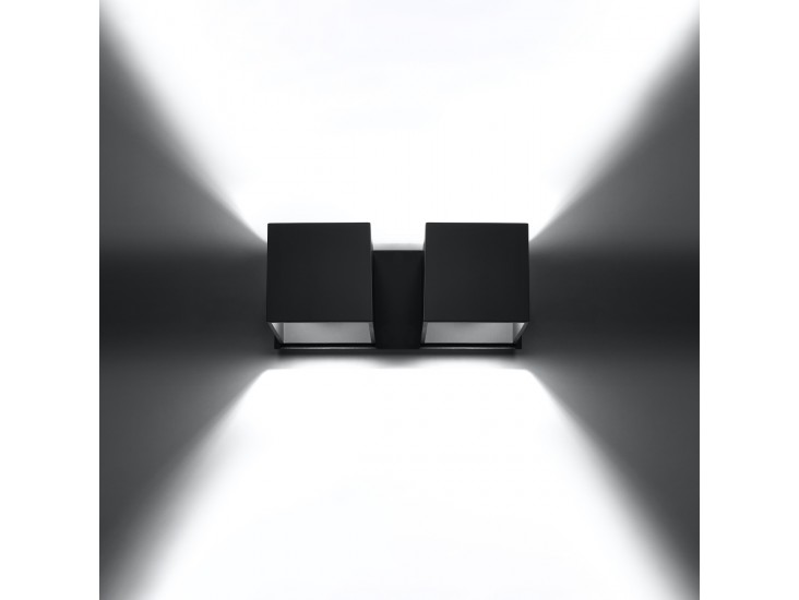 Quad 2 fekete fali lámpa