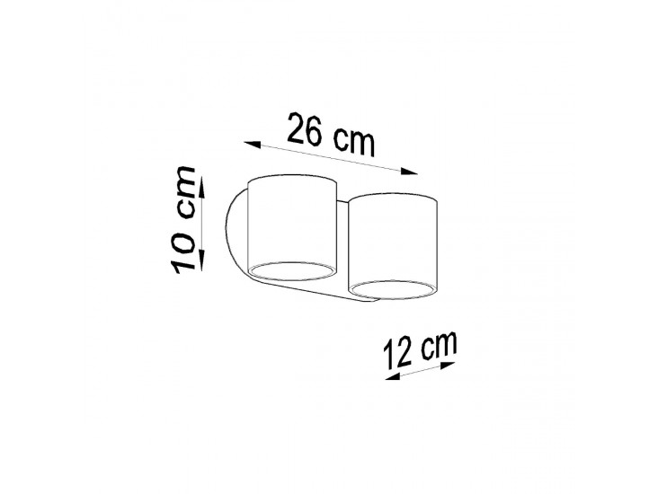Orbis 2 fekete fali lámpa