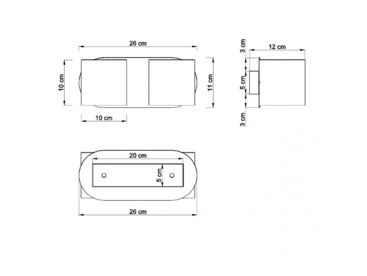 Orbis 2 szürke fali lámpa