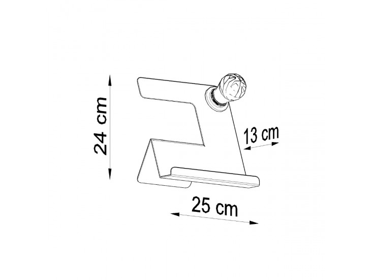 Incline fekete asztali lámpa