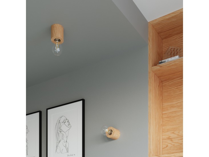Salgado natúr tölgy fali lámpa