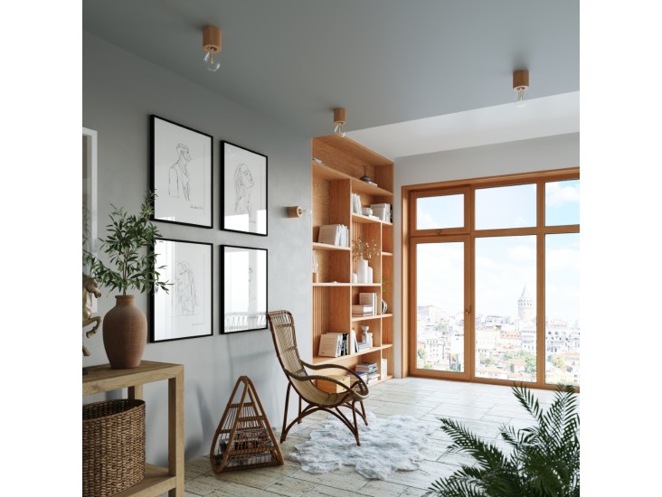 Salgado natúr tölgy asztali lámpa