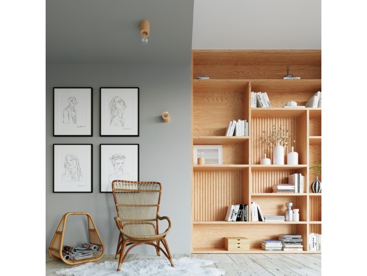 Salgado natúr tölgy asztali lámpa