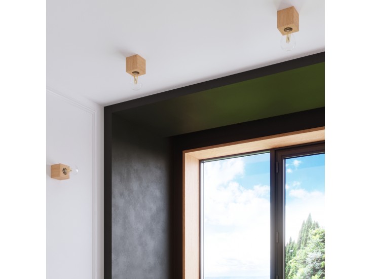 Ariz természetes fa mennyezeti lámpa