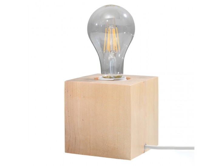 Ariz természetes fa asztali lámpa