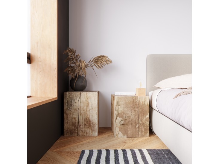 Ariz természetes fa asztali lámpa