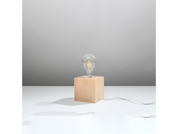 Ariz természetes fa asztali lámpa