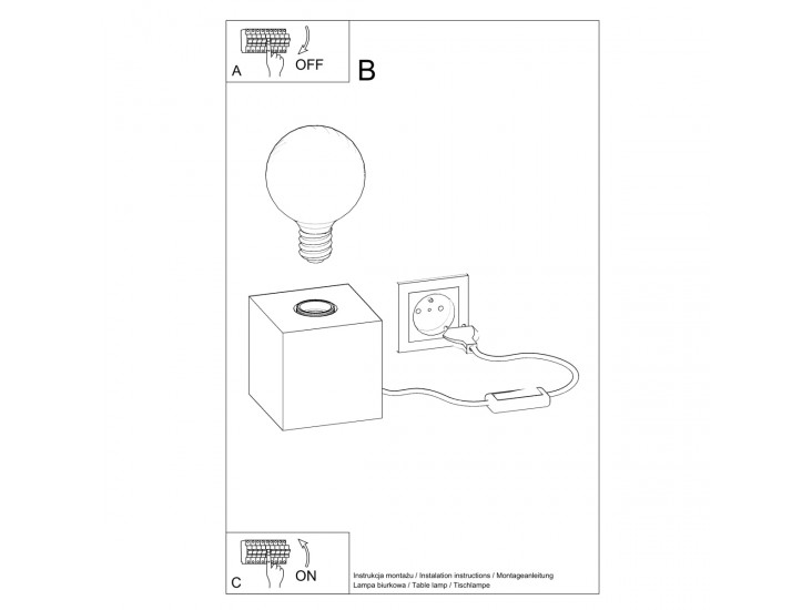Ariz beton asztali lámpa