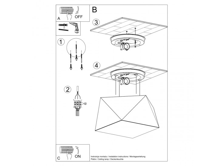 Hexa 25 fehér mennyezeti lámpa