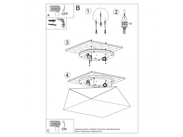 Hexa 35 fehér mennyezeti lámpa