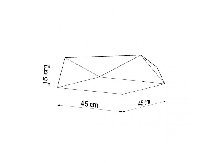 Hexa 45 ezüst mennyezeti lámpa