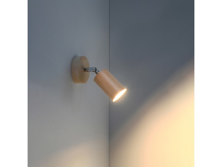 Berg természetes fa fali lámpa