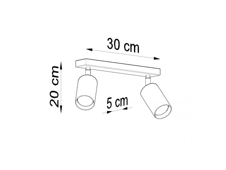 Berg 2 természetes fa mennyezeti lámpa