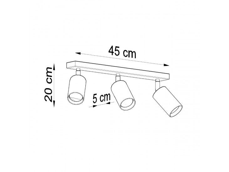 Berg 3 természetes fa mennyezeti lámpa