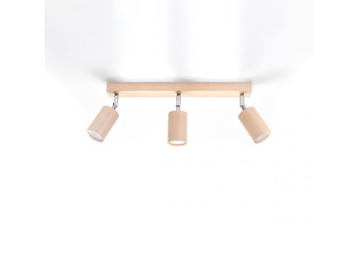 Berg 3 természetes fa mennyezeti lámpa