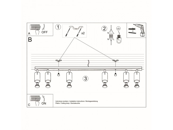 Ring 6L króm mennyezeti lámpa