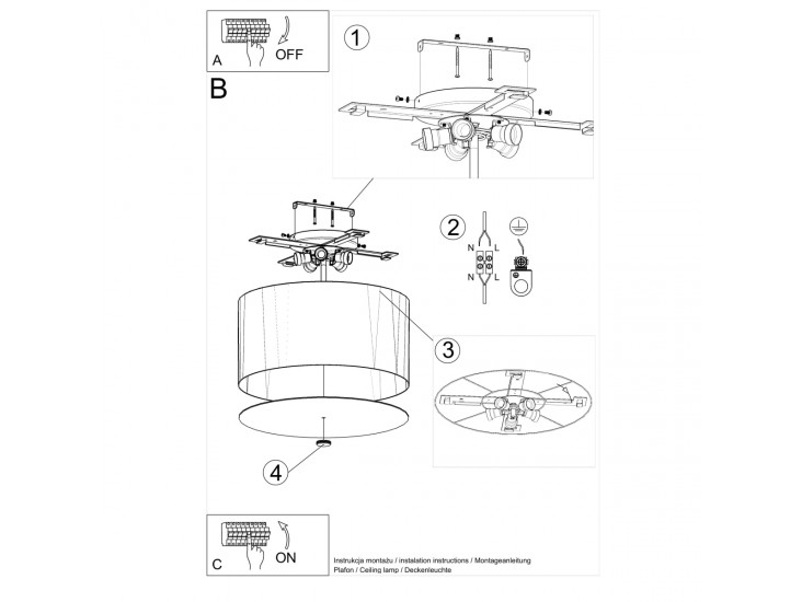 Otto 50 fehér csillár
