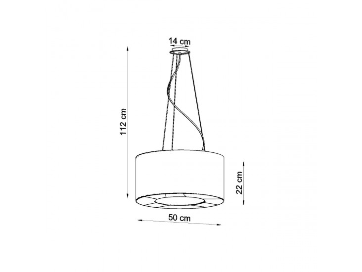 Saturno 50 fekete csillár