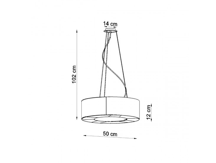 Saturno SLIM 50 fehér csillár