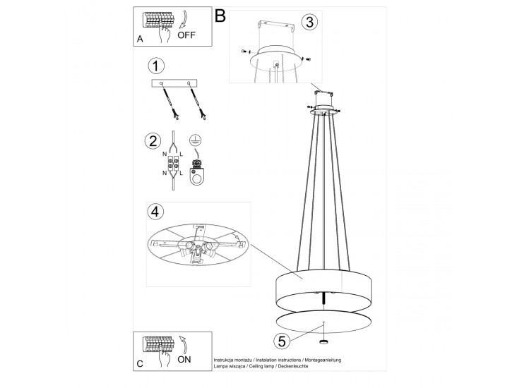 Skala 50 fehér csillár