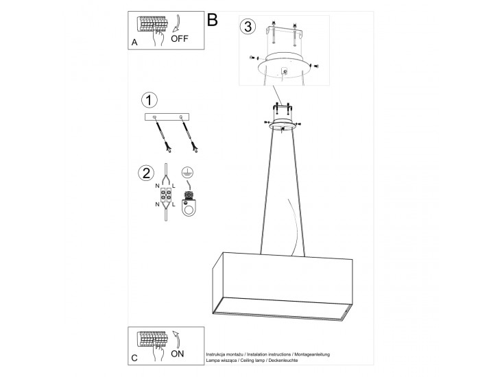Santa BIS 80 fekete csillár