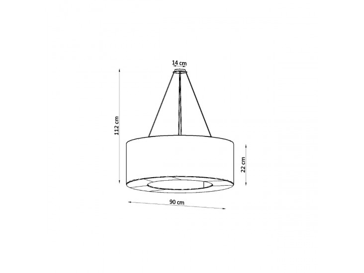 Saturno 90 fekete csillár
