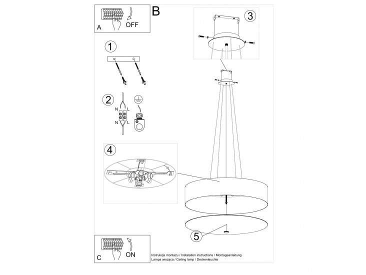 Skala 70 fehér csillár