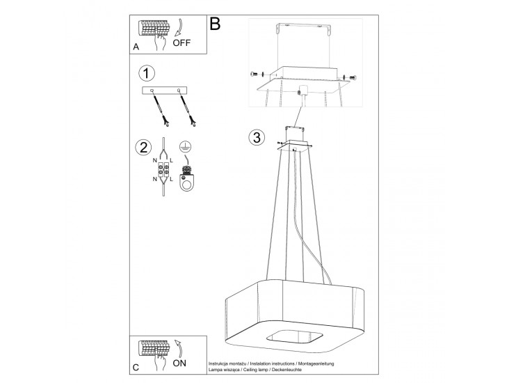 Urano 80 fehér csillár