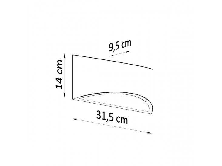 Vixen fehér kerámia fali lámpa