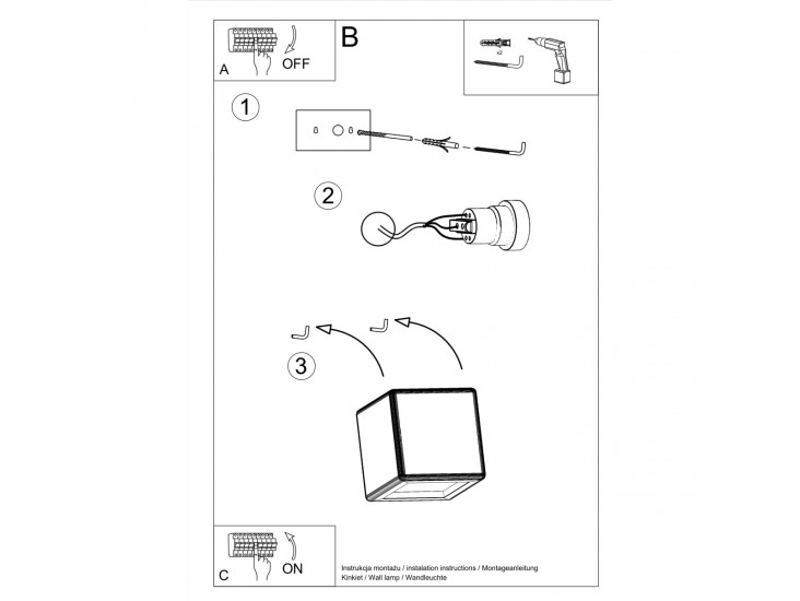 Nesta fehér kerámia fali lámpa