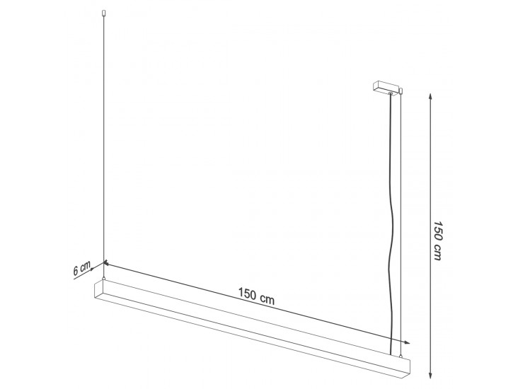 Pinne 150 fekete 3000K függőlámpa