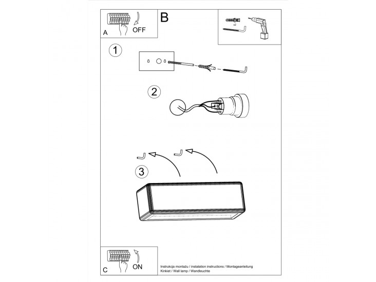 Subani fehér kerámia fali lámpa