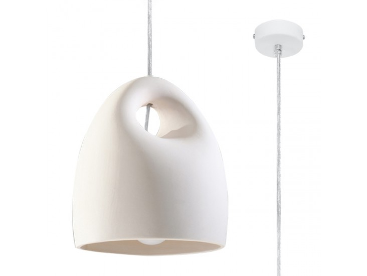 Bukano fehér kerámia függőlámpa