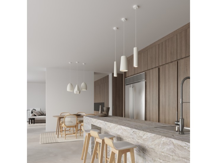 Bukano fehér kerámia függőlámpa