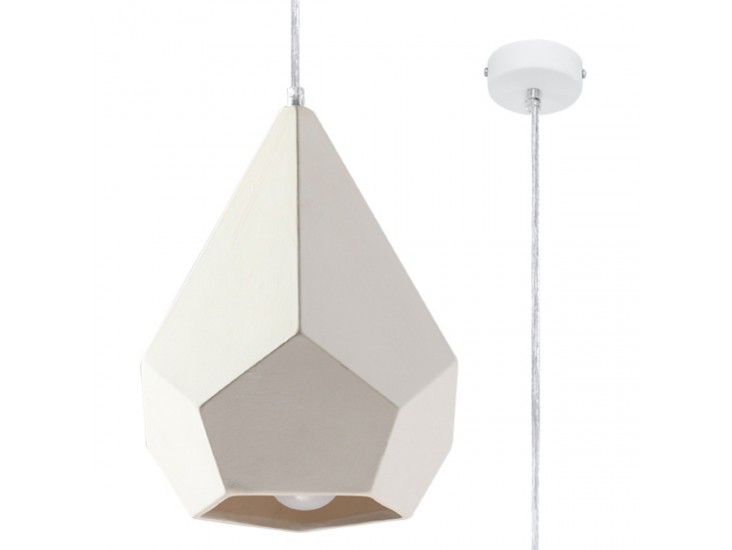 Pavlus fehér kerámia függőlámpa