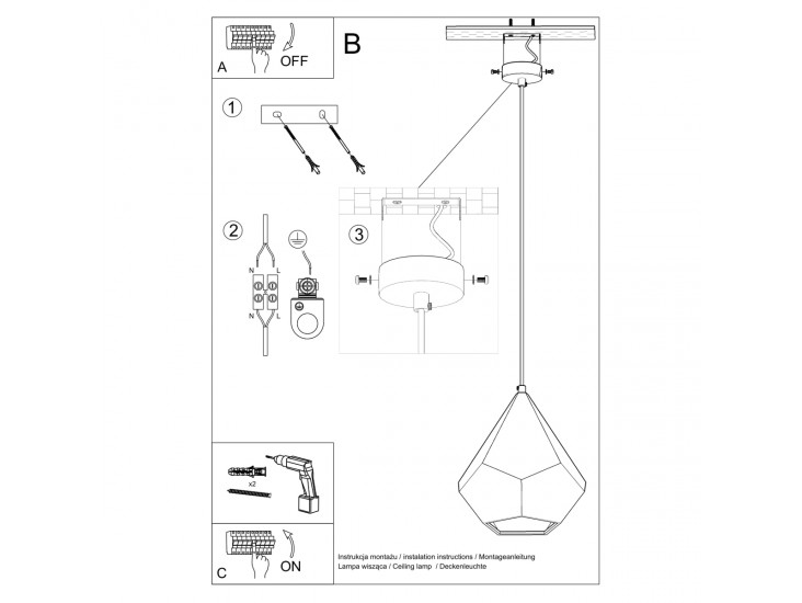 Pavlus fehér kerámia függőlámpa