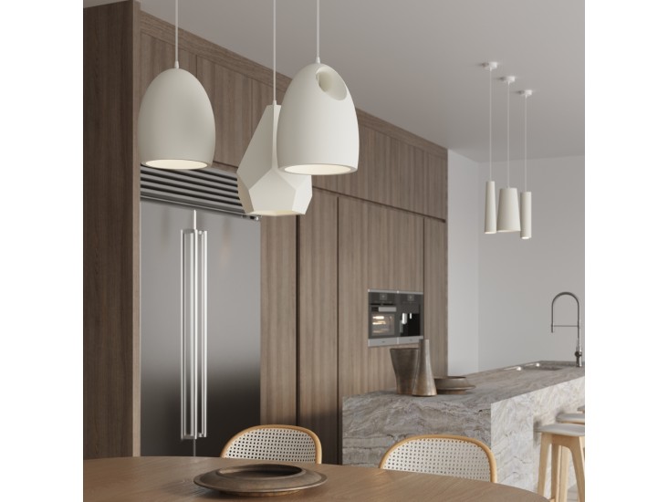 Pavlus fehér kerámia függőlámpa