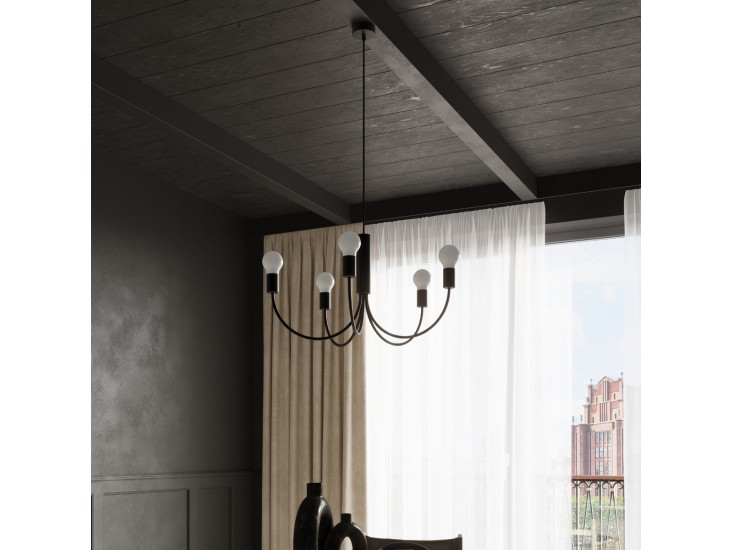 Piccolo 3 fekete csillár