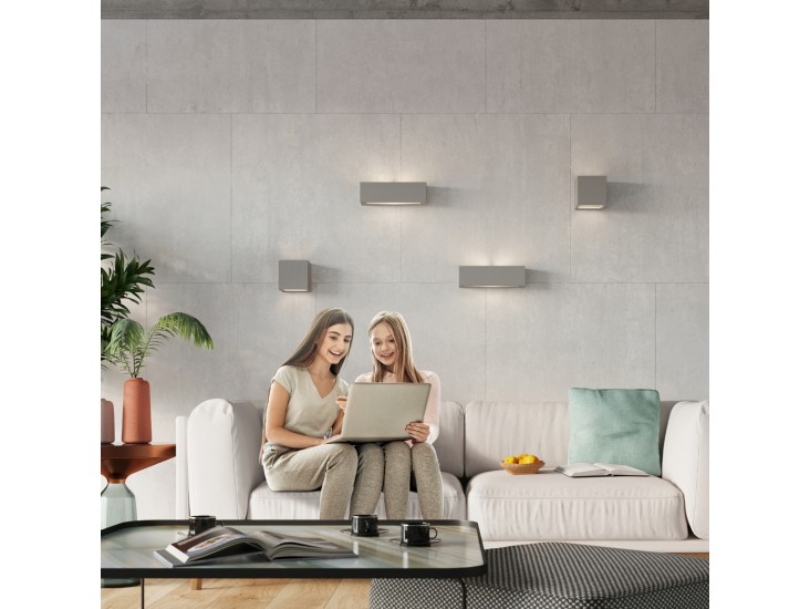 Leo szürke kerámia fali lámpa