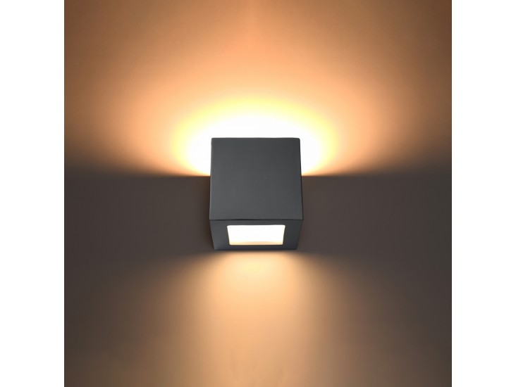 Leo szürke kerámia fali lámpa