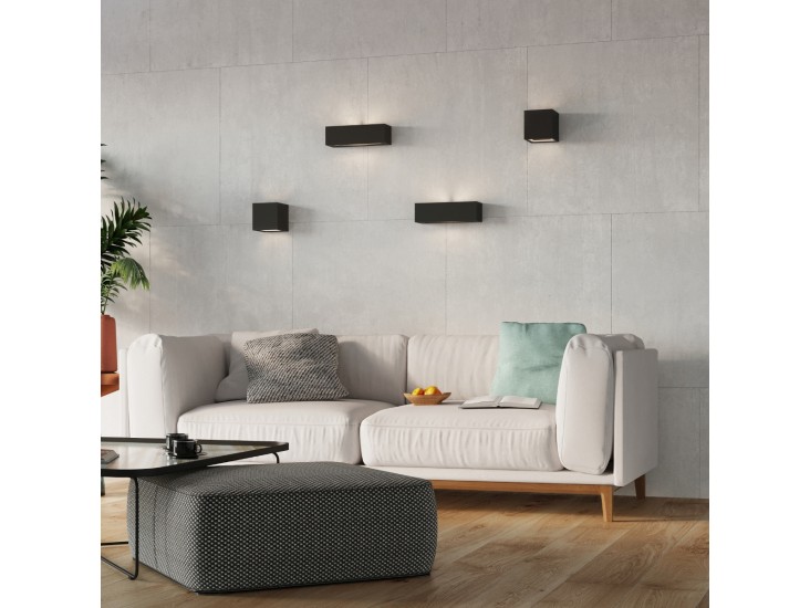 Leo fekete kerámia fali lámpa