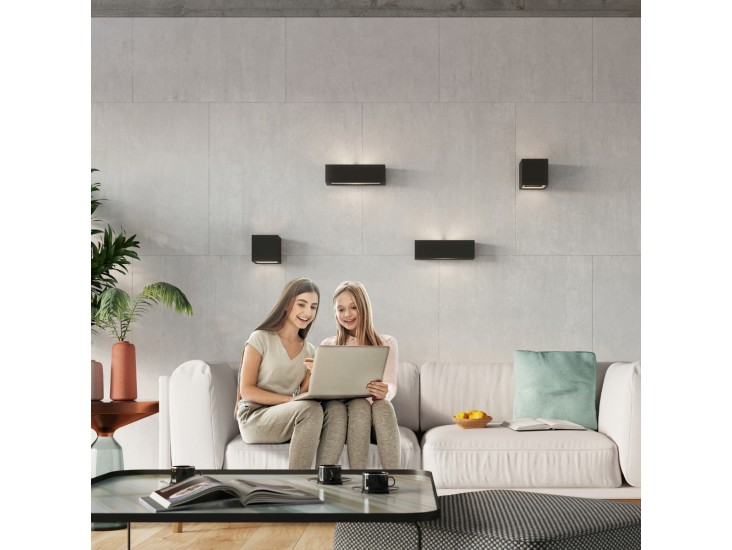 Leo fekete kerámia fali lámpa